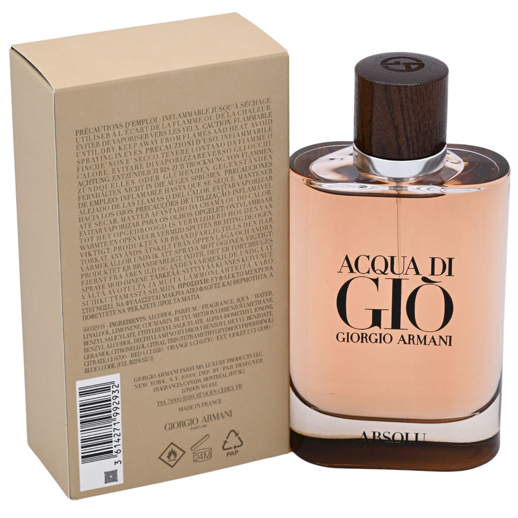 Acqua Di Gio Absolu by Giorgio Armani cologne for men EDP 4.2 oz New In Box