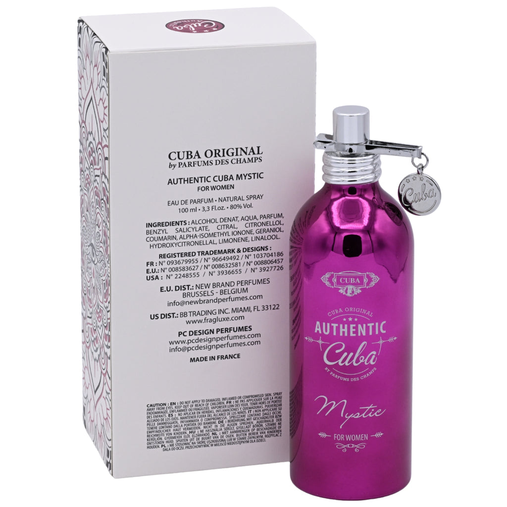 Cuba Authentic Mystic Eau de Parfum (EDP) Spray for Women 3.3 oz by Cuba