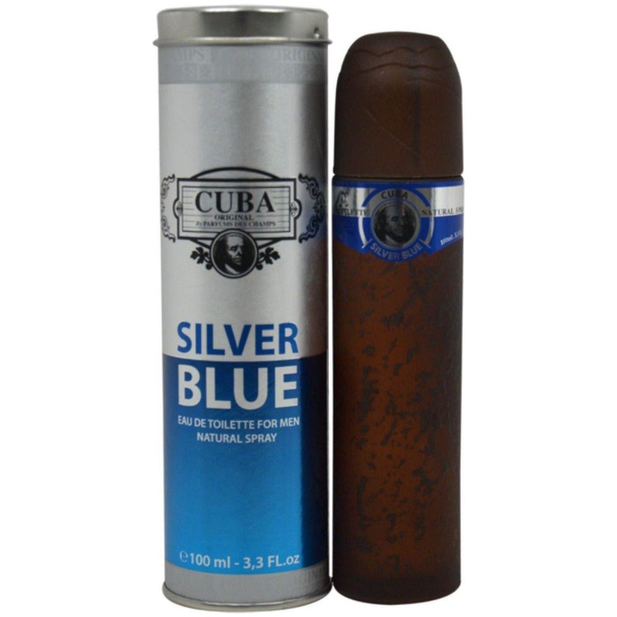 Cuba Silver Blue By Cuba cologne for men EDT 3.3 / 3.4 oz New in Box