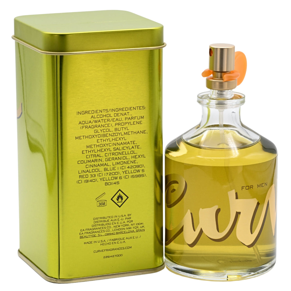 CURVE for Men by Liz Claiborne 4.2 oz edt Cologne Spray New in Can / TIN