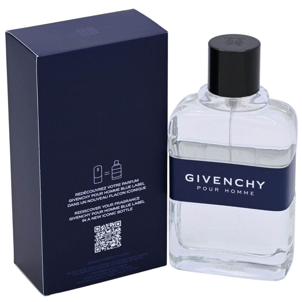 Givenchy Pour Homme BLUE LABEL 3.4 oz / 3.3 oz Spray edt Men New in Box