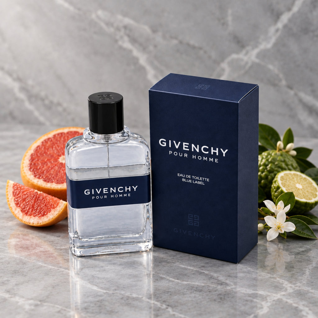 Givenchy Pour Homme BLUE LABEL 3.4 oz / 3.3 oz Spray edt Men New in Box