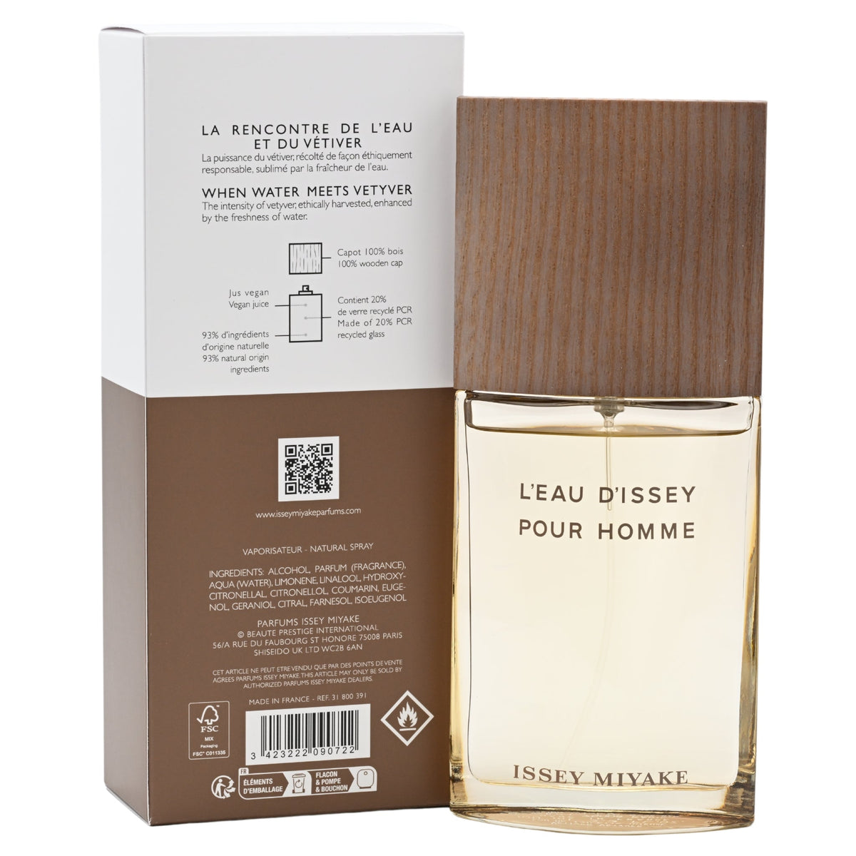 Leau DIssey Vetiver by Issey Miyake EDT Intense 3.3 / 3.4 oz New in Box