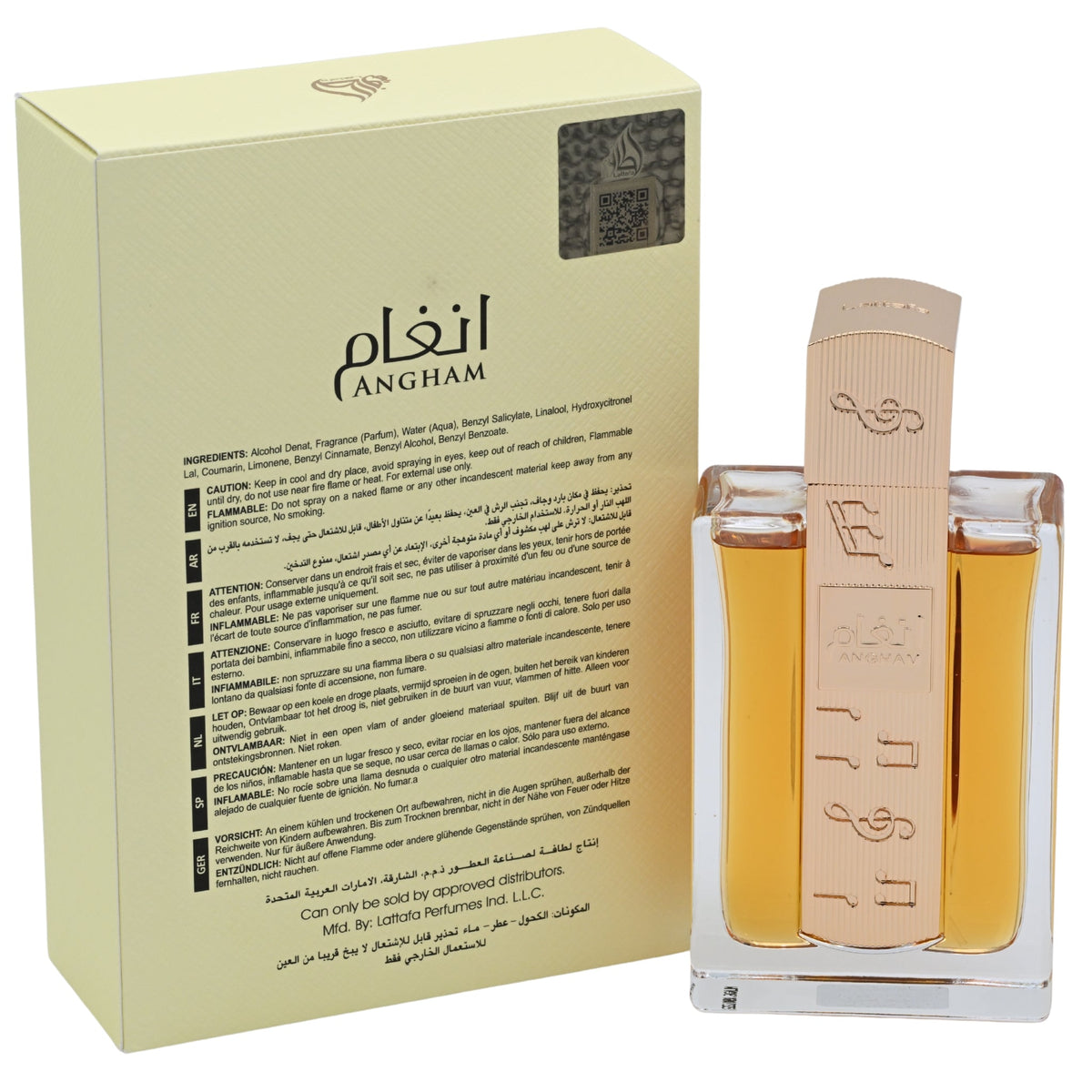 Lattafa Angham Eau de Parfum (EDP) Unisex Spray 3.4 oz / 100 ml New in Retail Box