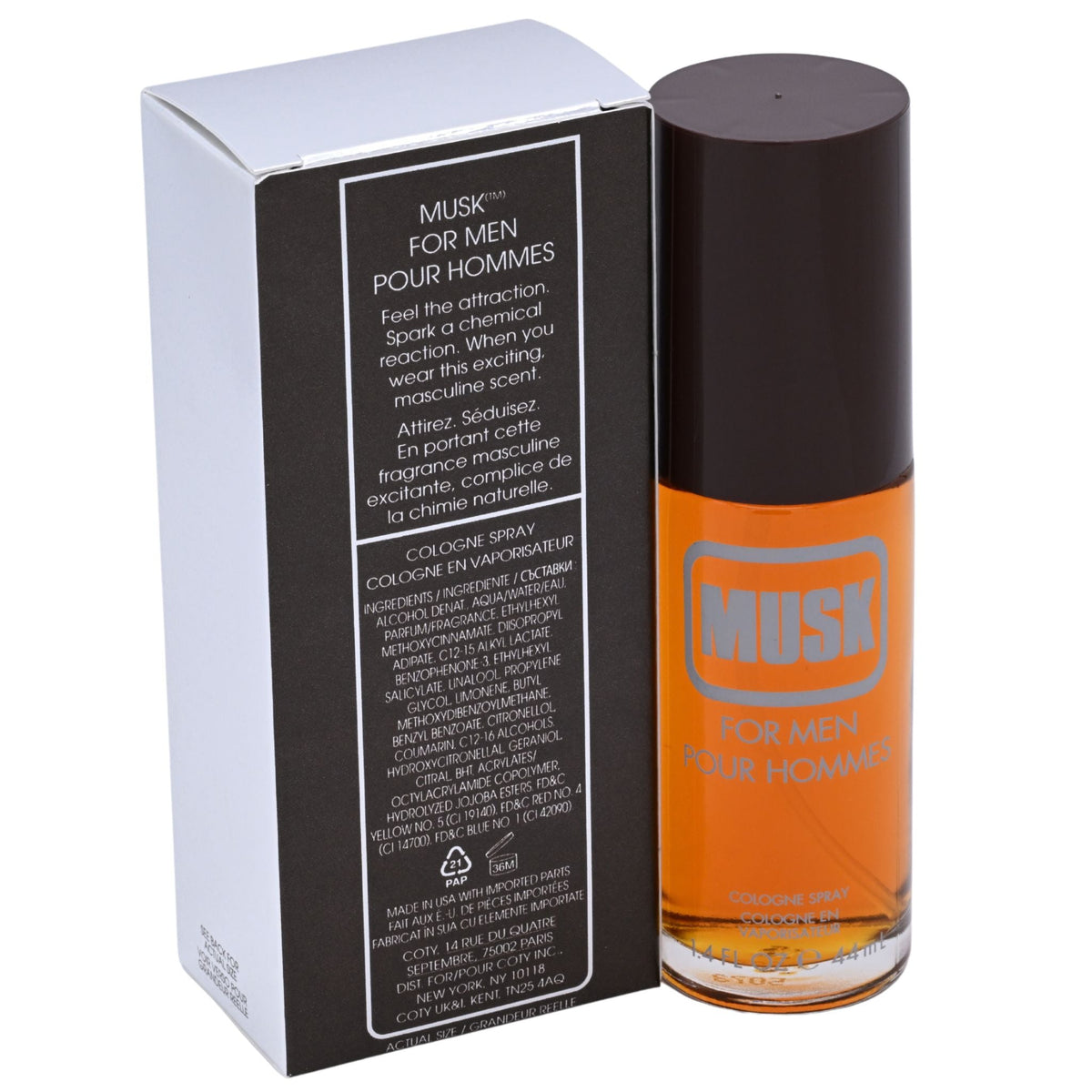 Musk by Coty cologne for men EDC 1.5 oz New in Box