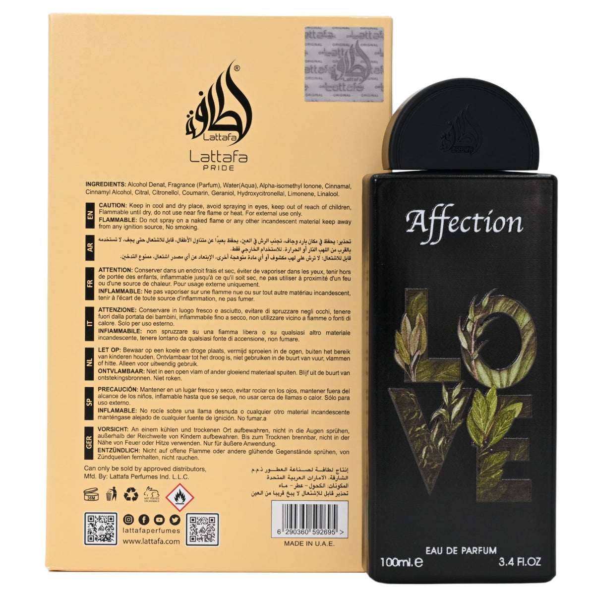 Pride Affection by Lattafa perfume for unisex EDP 3.3 / 3.4 oz New in Box