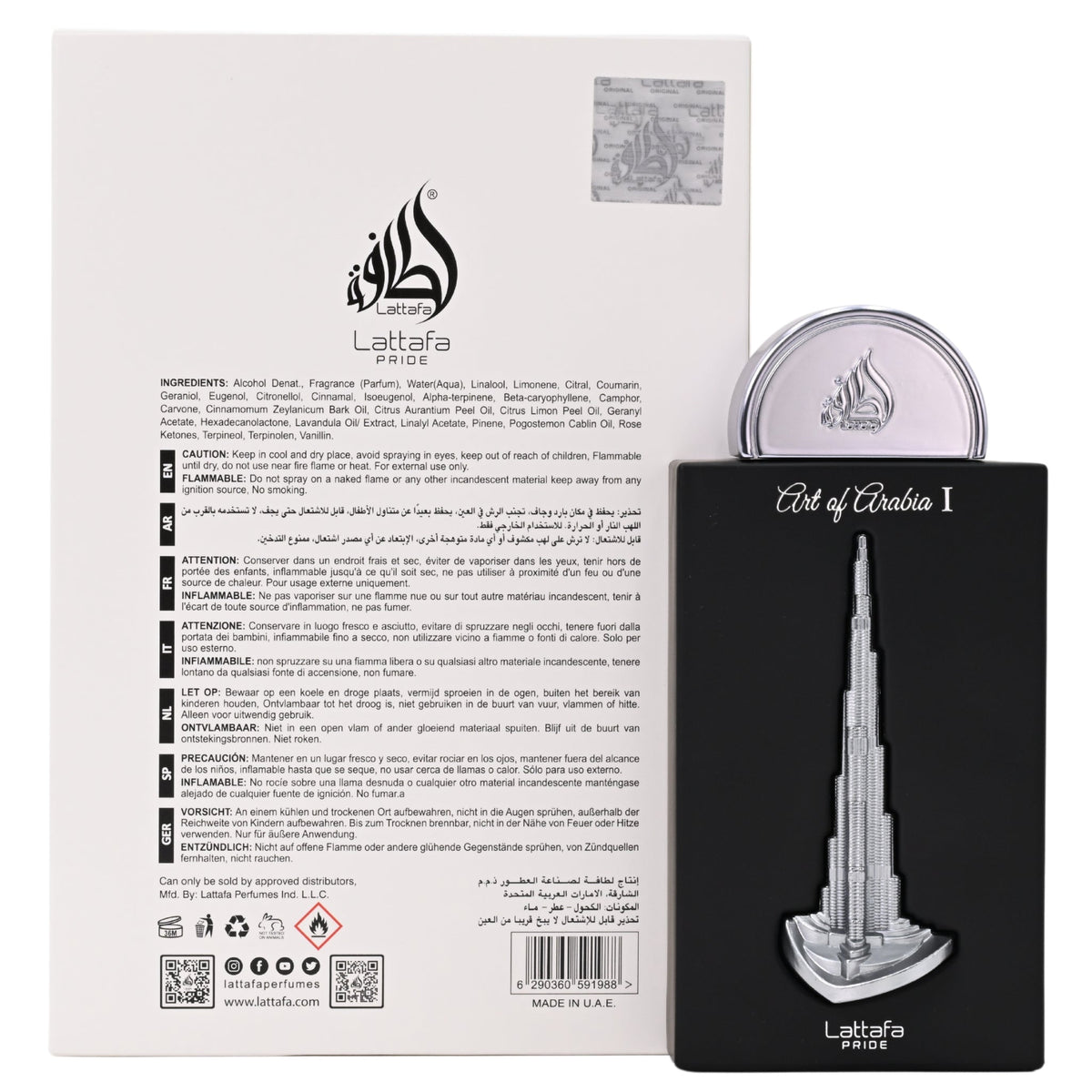 Pride Art Of Arabia I by Lattafa perfume unisex EDP 3.3 / 3.4 oz New in Box