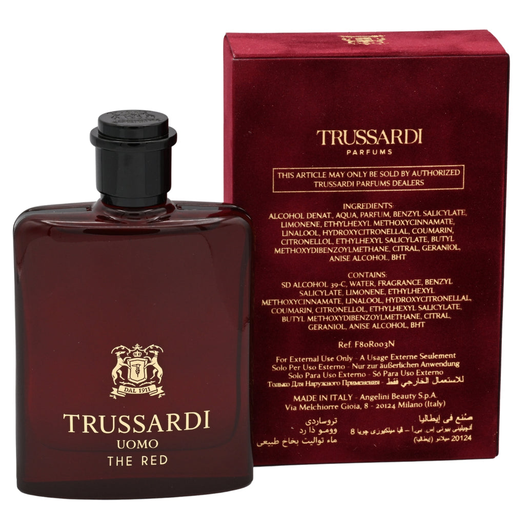 TRUSSARDI UOMO THE RED by Krizia cologne for men EDT 3.3 / 3.4 oz New in Box