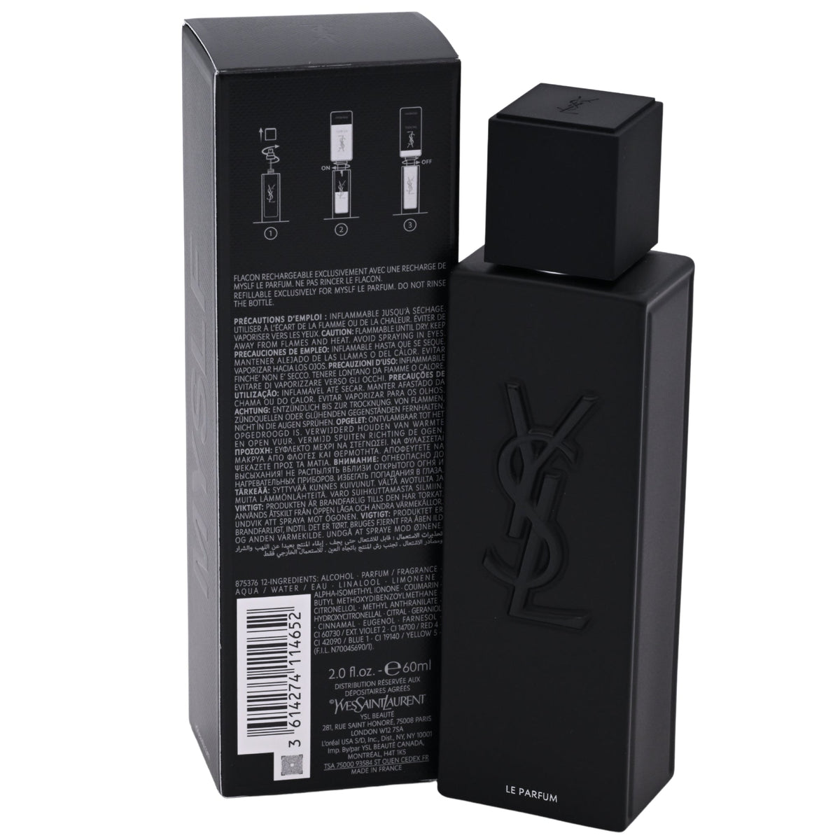 Yves Saint Laurent MYSLF Le Parfum Parfum Spray for Men 2.0 oz / 60 ml New Retail Box